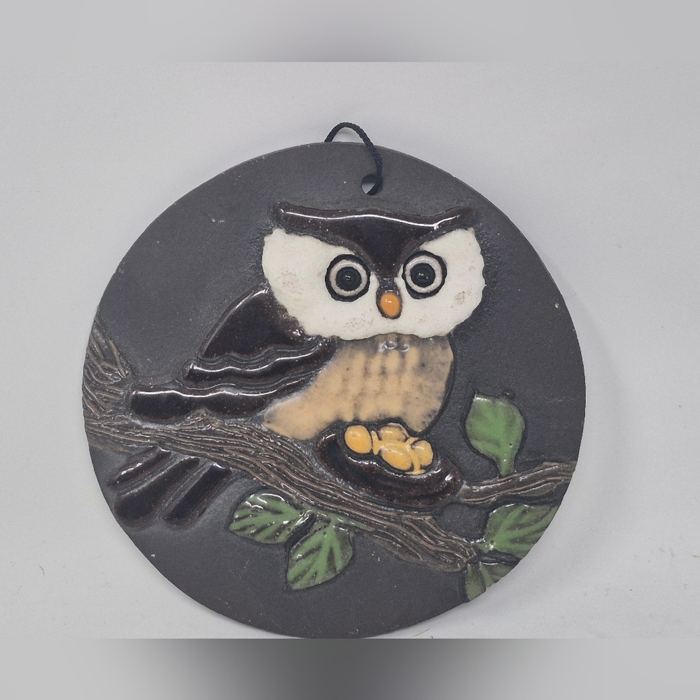 Ceramic Owl Wall Hanging